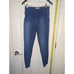 Free People Gummy Denim Pull On Pants Blue Jeans Womens Size 25 Elastic Waist